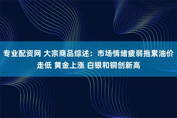 专业配资网 大宗商品综述：市场情绪疲弱拖累油价走低 黄金上涨 白银和铜创新高
